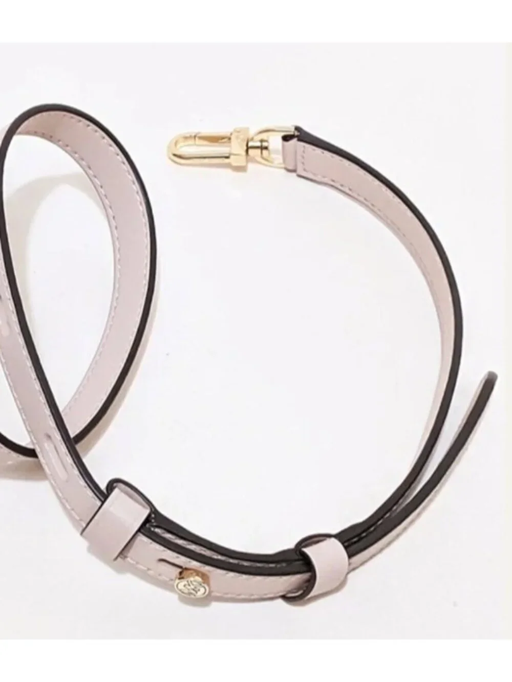 Michael Kors Adjustable Crossbody Strap Beige Leather Gold Hardware Replacement